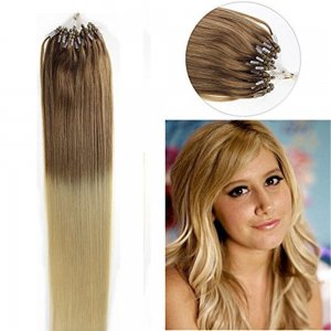 14"16"18"20"22"24"26"100pcs/Set Micro Ring Loop Hair Remy Human Hair Extensions #T12/613